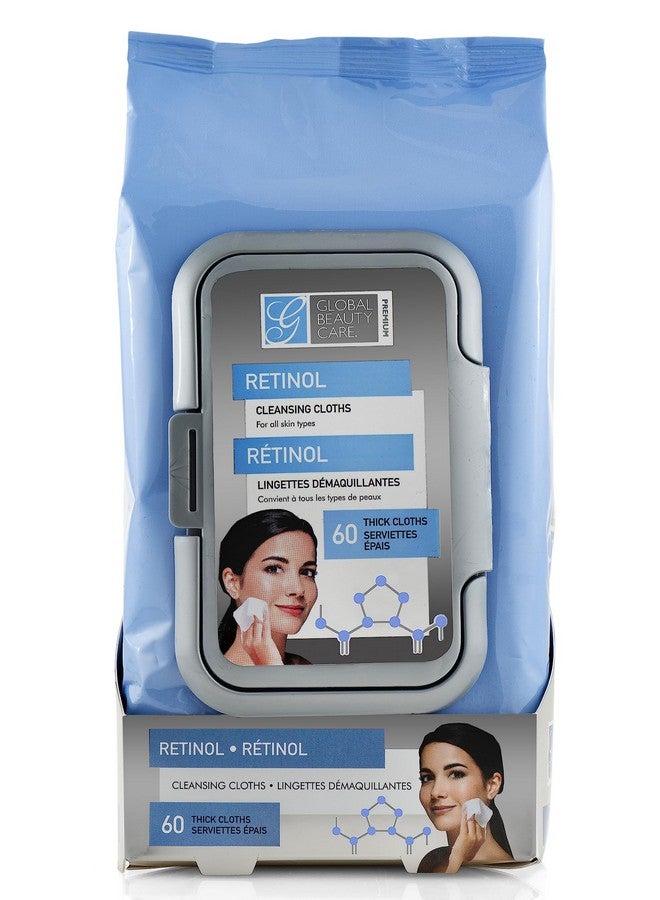 Retinol Cleansing Cloths And Makeup Removal Wipes 60 Ct.