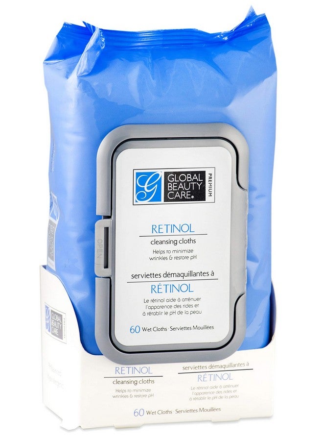 Retinol Cleansing Cloths And Makeup Removal Wipes 60 Ct.