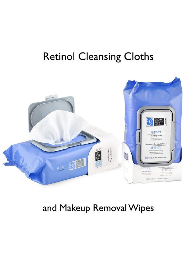 Retinol Cleansing Cloths And Makeup Removal Wipes 60 Ct.