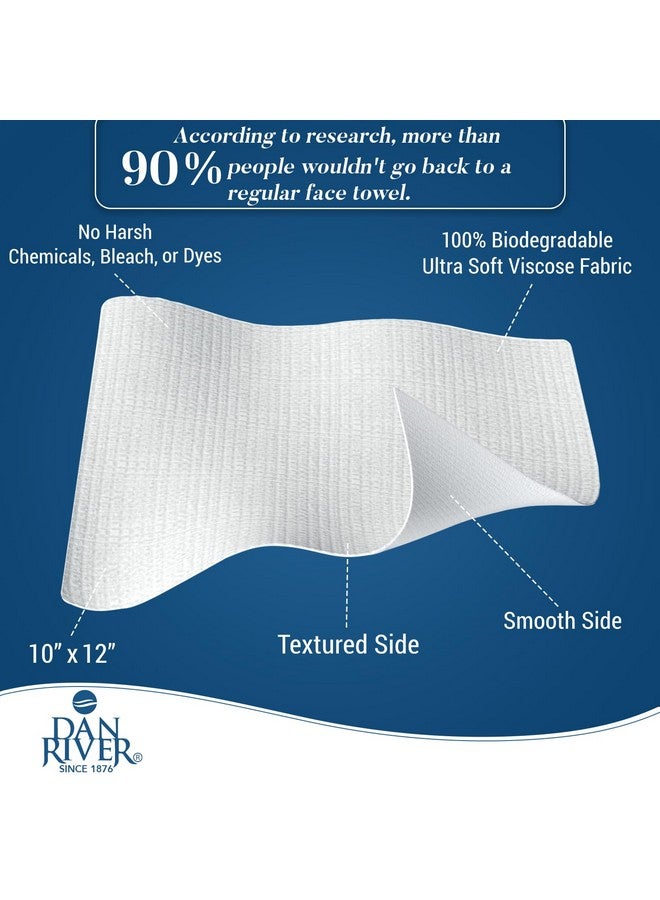 Disposable Face Towels Dry Wipes For Skin Super Soft Lintfree Facial Tissue Perfect For Cleansing Skincare Makeup Removal Nursing 50 Count 10” X 12” Inches