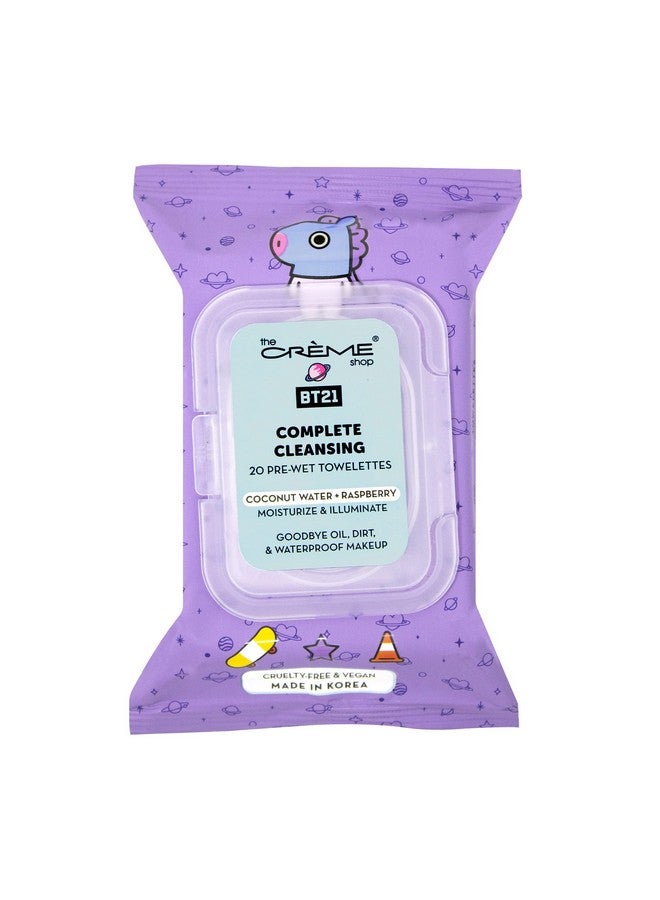 Bt21 Mang Complete Cleansing Towelettes Coconut Water & Raspberry (20 Prewet Towelettes)