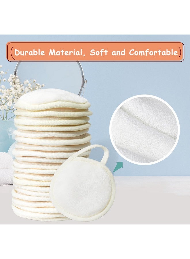 20 Packs Reusable Makeup Remover Pads With A Washable Laundry Bag Microfiber Towel Clean Skin Face Towels Soft Makeup Remover Cloth Fast Drying Washcloth (White)