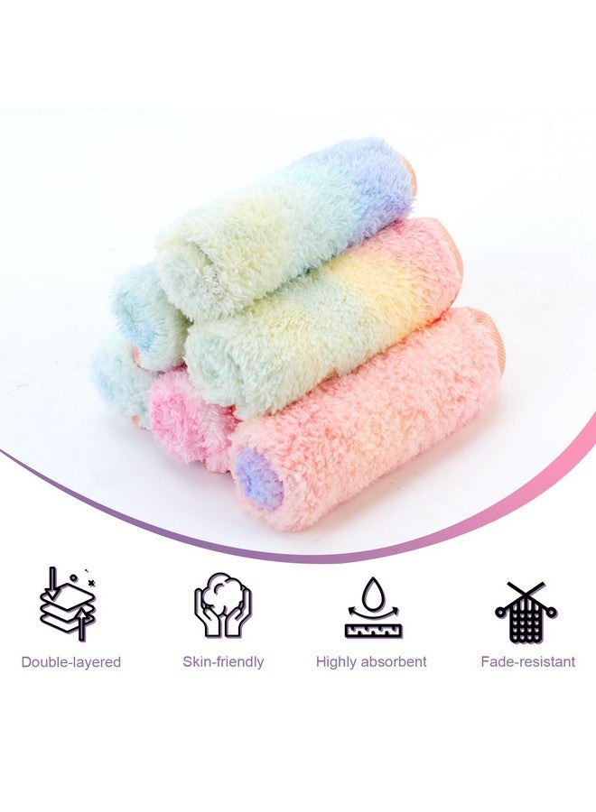 Microfiber Makeup Remover Cloths 6 Pack Reusable Makeup Eraser Cloth For Face Microfibre Erase Your Face Washcloths Make Up Cloth Remover Towel Gentle On Skin (8 X 8In Rainbow)