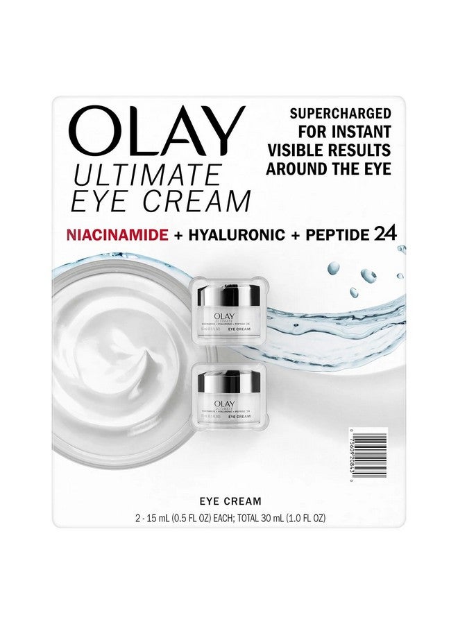 Ultimate Niacinamide + Hyaluronic + Peptide Eye Cream 0.5 Fl Oz (2 Pack)