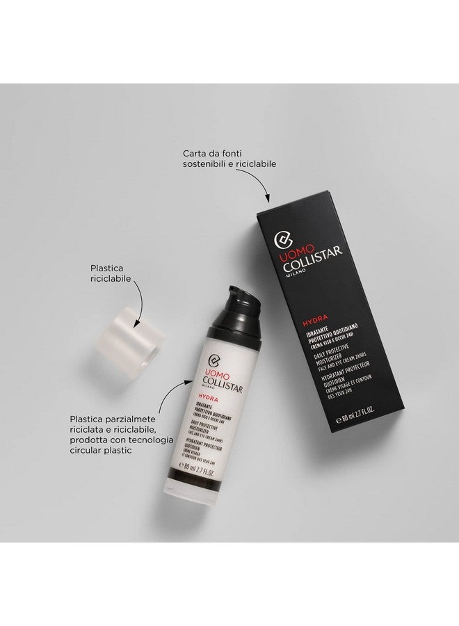 Uomo Hydra Daily Protective Moisturizer Face And Eye Cream 80 Ml 2.7 Fl Oz Made In Italy [Italian Import]