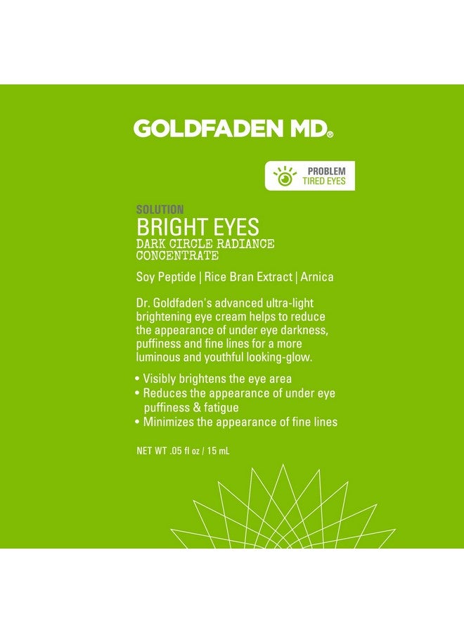Bright Eyes Dark Circle Concentrate Brightening Eye Cream W/ Soy Peptide Rice Bran Extract & Arnica May Reduce Under Eye Darkness Puffiness & Fine Lines More Youthful Glow Trial 0.14 Fl Oz
