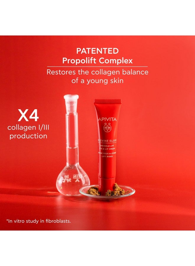 Beevine Elixir Wrinkle Lift Eye & Lip Cream Advanced Line Reduction & Collegan Boost With Polyphenols Marine Biotech Active & Goji Berry 0.51 Oz