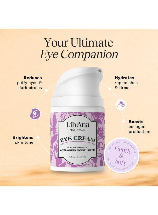 Eye Cream For Dark Circles And Puffiness Under Eye Cream For Wrinkles And Bags Anti Aging Eye Cream Helps Improve Dryness; For Sensitive Skin 1.7 Oz Made In Usa