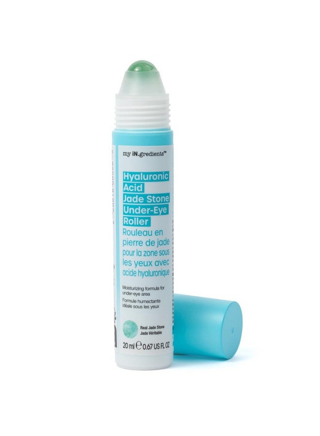 My In.Gredients Hydrating Under Eye Serum With 360° Jade Stone Roller Multipeptides & Hyaluronic Acid Treats Eye Puffiness Dark Circles Instant Wrinkle Remover Revitalize Tired Skin20Ml