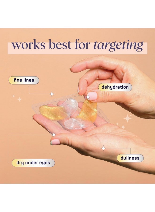 Beauty Antiaging Under Eye Masks Hydrogel Eye Patches For Fine Lines Dryness & Dullness With 24K Gold Colloidal Silver 2In1 Skincare Treatment 24 Pairs