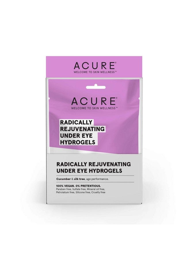 Radically Rejuvenating Under Eye Hydrogel Mask 100% Vegan Provides Antiaging Support Cucumber & Silk Tree Hydrates & Rejuvenates 12 Count