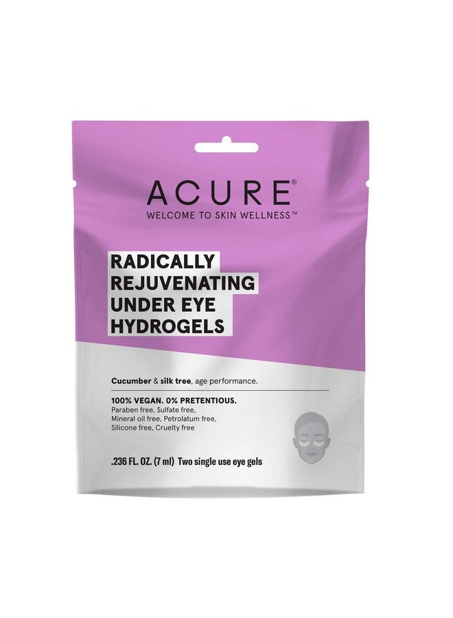 Radically Rejuvenating Under Eye Hydrogel Mask 100% Vegan Provides Antiaging Support Cucumber & Silk Tree Hydrates & Rejuvenates 12 Count