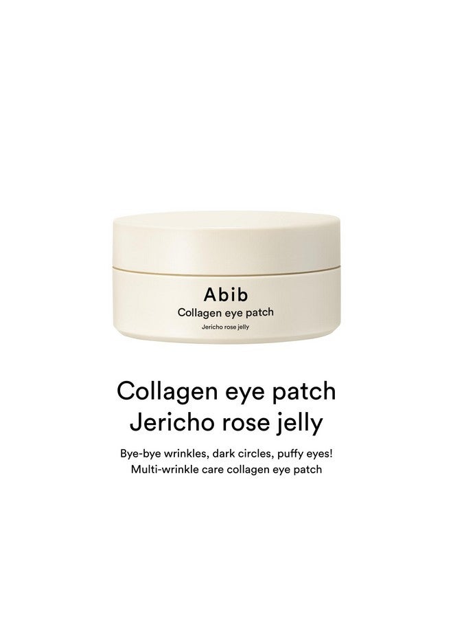 Collagen Eye Patch Jericho Rose Jelly (60 Patches) Vegan Collagen Transparent Hydrogel Under Eye Mask For Sensitive Plumper Skin