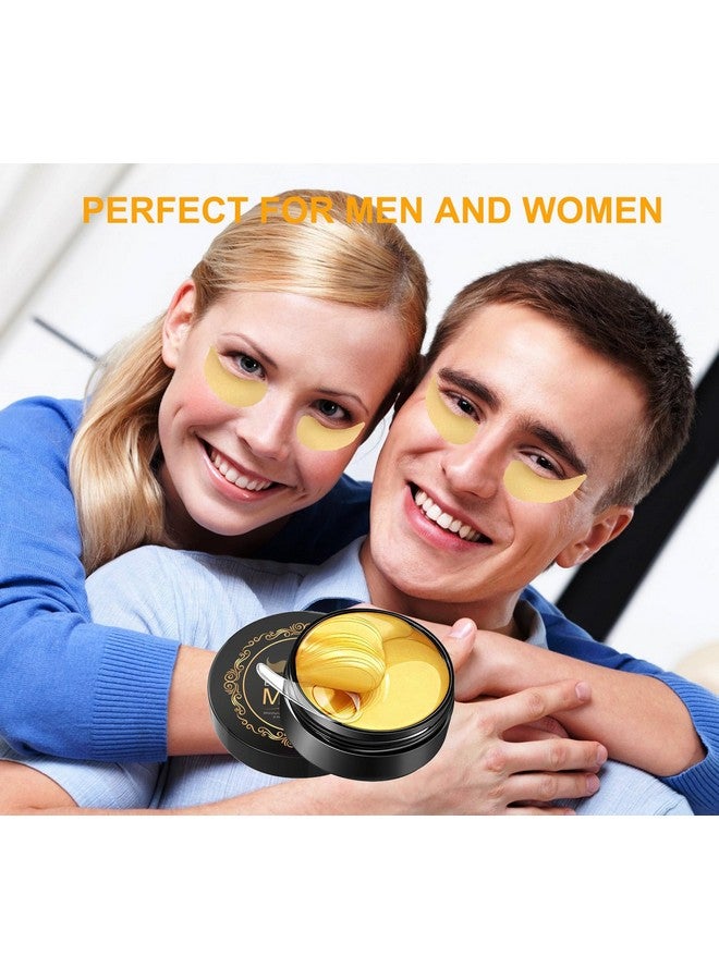 Under Eye Patches 24K Gold Eye Mask Eye Patches For Puffy Eyes And Dark Circles Reduce Eye Bags Fine Lines Smooth Wrinkle Antiaginghydrating Eye Skin Care Pads With Collagen (60Pcs)