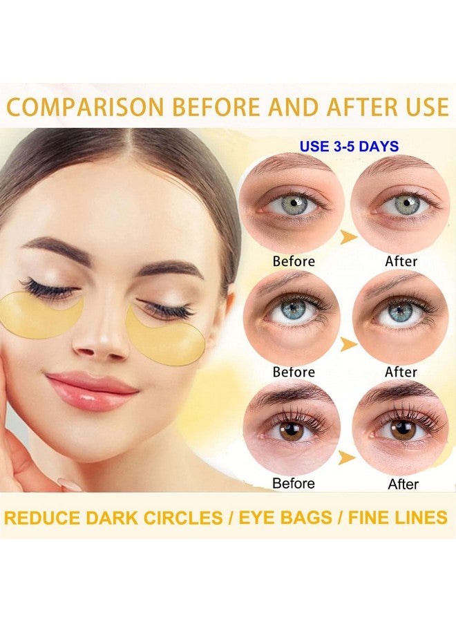 Under Eye Patches 24K Gold Eye Mask Eye Patches For Puffy Eyes And Dark Circles Reduce Eye Bags Fine Lines Smooth Wrinkle Antiaginghydrating Eye Skin Care Pads With Collagen (60Pcs)