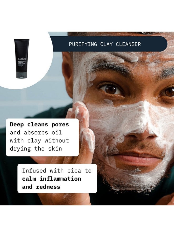 Cactusbased Men'S Skincare Set Premium Korean Skincare For Sensitive Skin And Oily Skin Waterbased Face Moisturizer With Spf 30 Gentle Face Wash Repairing Night Cream With Vitamin E