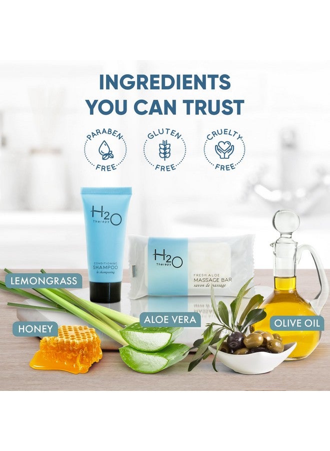 Bulk Set 1Shoppe Allinkit Amenities For Hotels & Airbnb 0.85 Oz Hotel Massage Bar And Conditioning Shampoo Travel Size Tube 100 Pieces