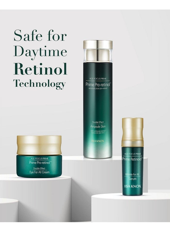 Age Focus Prime Double Effect Ampoule Toner Prime Wrinkle For All Serum & Prime Eye For All Cream By Lg Beauty Korean Skin Care Daytime Retinol (177 Ml/5.99 Fl Oz)