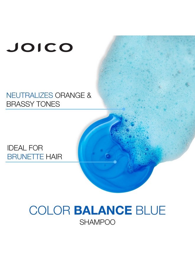 Color Balance Blue Shampoo & Conditioner Set Eliminate Brassy And Orange Tones For Lightened Brown Hair