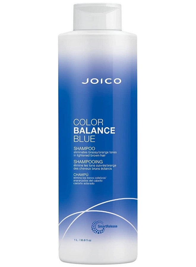 Color Balance Blue Shampoo & Conditioner Set Eliminate Brassy And Orange Tones For Lightened Brown Hair