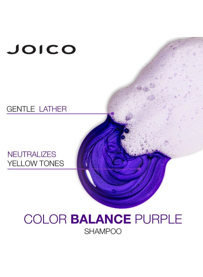 Color Balance Purple Shampoo & Conditioner Set Eliminate Brassy And Yellow Tones For Cool Blonde Or Gray Hair