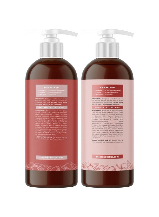 Argan Oil Shampoo And Conditioner For Dry Hair Paraben And Sulfate Free Shampoo And Conditioner Set For Dry Hair Frizz Curl Care And Split Ends Moisturizing Argan Shampoo And Conditioner Set