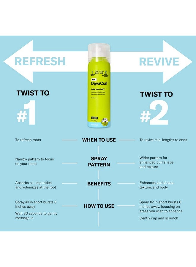 Dry Nopoo Moisturizing Dry Shampoo Nondrying Formula Invisible Finish For All Curly Hair Types
