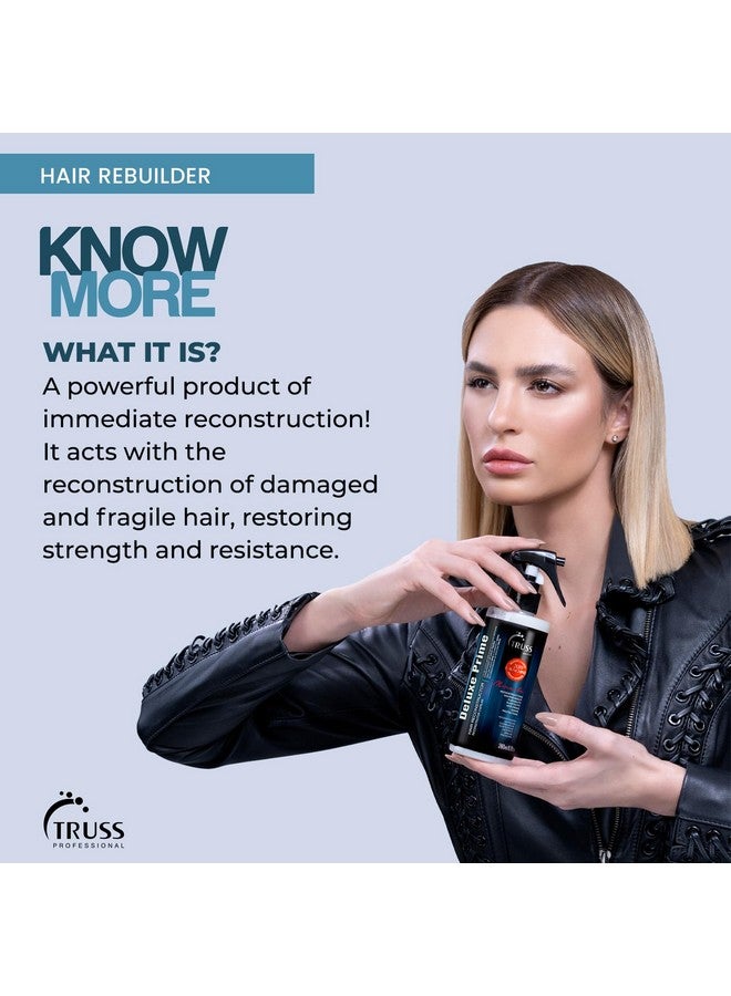 Deluxe Prime Hair Treatment Anti Frizz Heat Protectant Spray + Hair Primer Nourishes Detangles + Provides Thermal Protection Before Heat Styling (260 Ml)