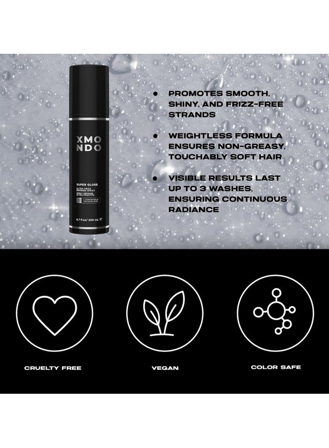 Hair Super Gloss Ultra Frizz Defense Spray Ultimate Frizz & Humidity Guard Designed With Humishield Technology Vegan Formula Promotes Softer Strands And Enhances Shine 6.7 Fl Oz