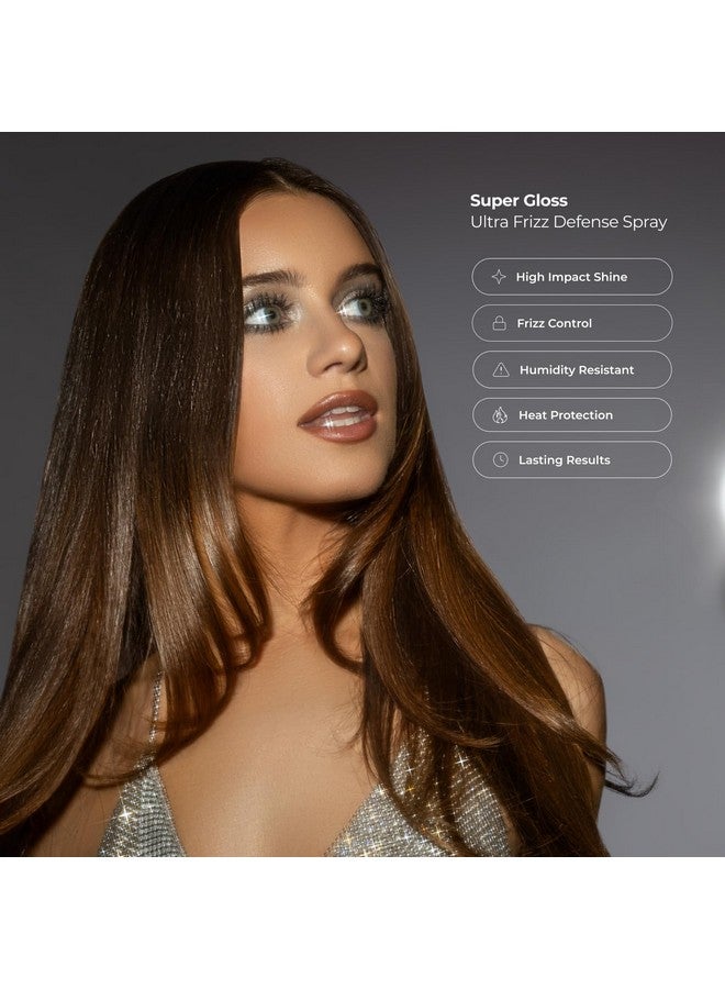 Hair Super Gloss Ultra Frizz Defense Spray Ultimate Frizz & Humidity Guard Designed With Humishield Technology Vegan Formula Promotes Softer Strands And Enhances Shine 6.7 Fl Oz