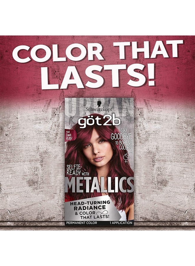 Schwarzkopf Got2B Metallics Permanent Hair Color M68 Dark Ruby