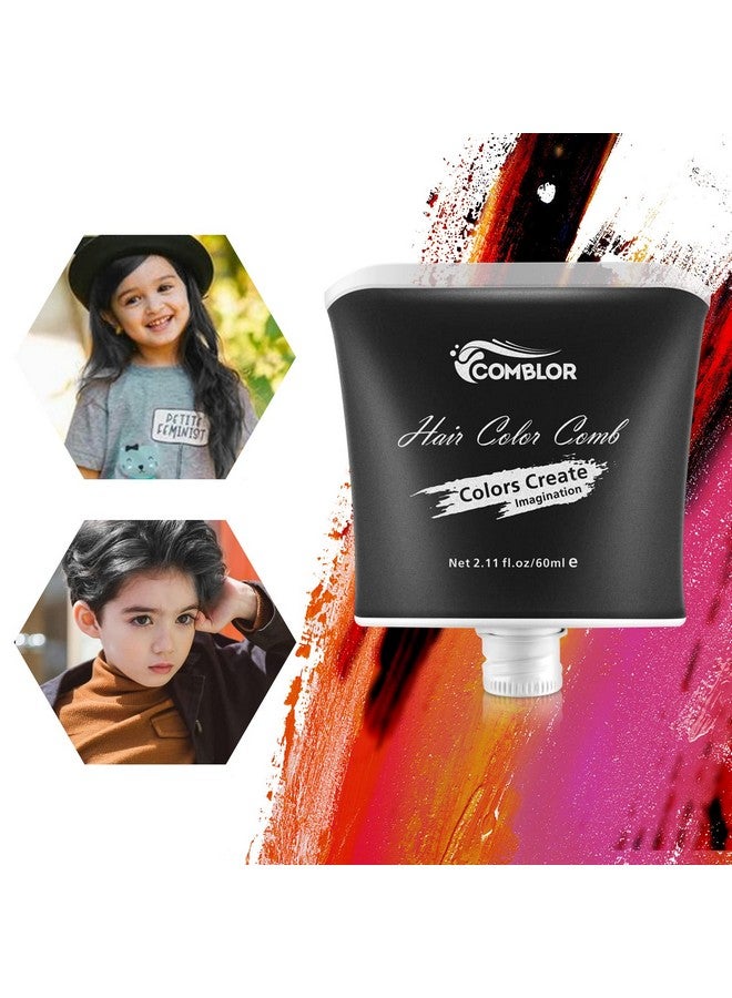 Temporary Hair Color For Kids Comblor Black Hair Dye Washable Hair Color Wax For Girls Boys Teens Adults Ideal Gifts For Birthday Cosplay Party Halloween Children'S Day Crazy Hair Day