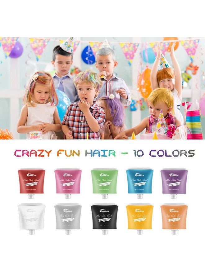 Temporary Hair Color For Kids Comblor Black Hair Dye Washable Hair Color Wax For Girls Boys Teens Adults Ideal Gifts For Birthday Cosplay Party Halloween Children'S Day Crazy Hair Day