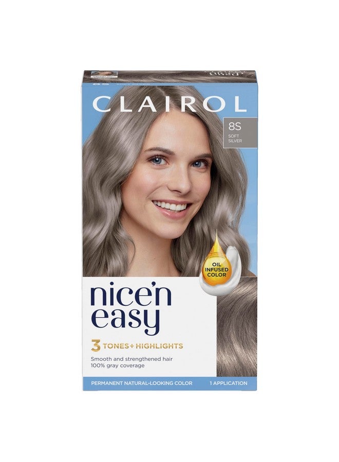 Nice'N Easy Permanent Hair Dye 8S Soft Silver Hair Color Pack Of 1
