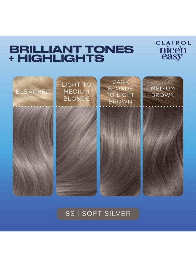 Nice'N Easy Permanent Hair Dye 8S Soft Silver Hair Color Pack Of 1