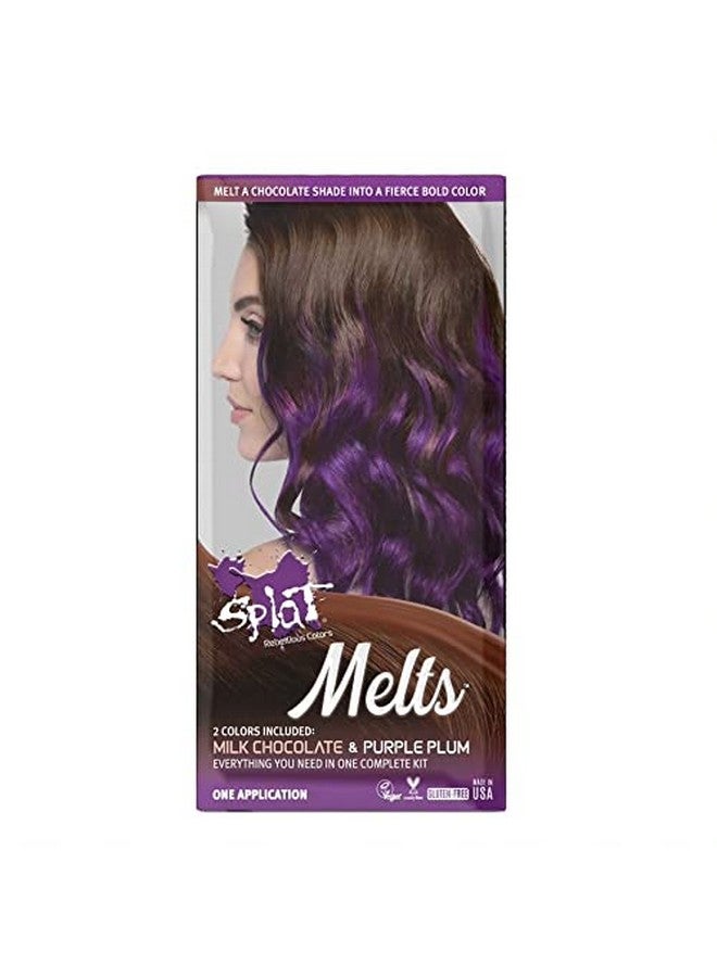 Melts Complete Kit With Bleach And 2 Semipermanent Hair Colors (Purple Plum & Milk Chocolate)