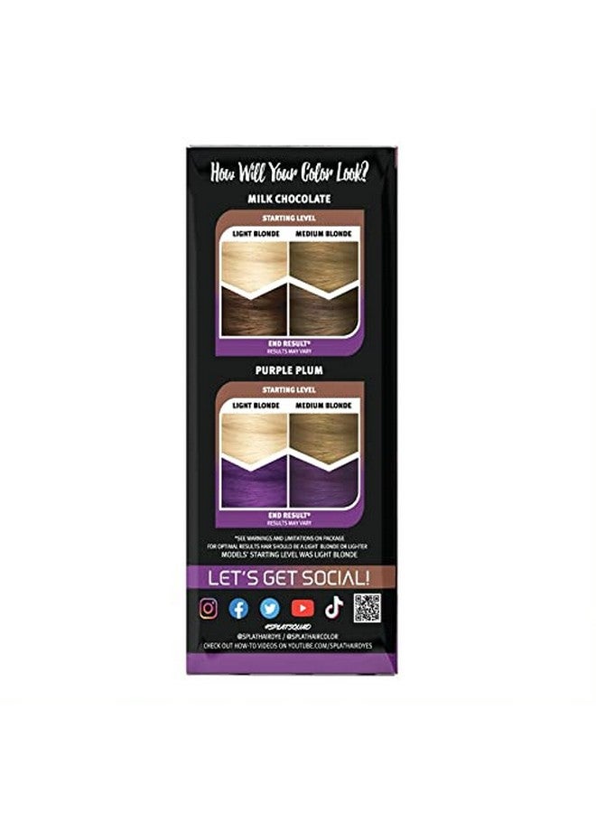 Melts Complete Kit With Bleach And 2 Semipermanent Hair Colors (Purple Plum & Milk Chocolate)