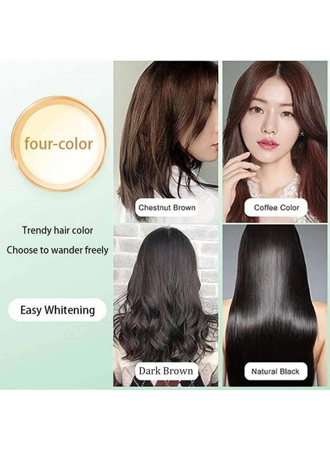 Huang Yi Natural Plant Hair Dye New Botanical Bubble Hair Dye 20Ml 10Packs/Box Pure Plant Extract For Grey Hair Color Bubble Dye New Botanical Bubble Hair Shampoo (Dark Brown)