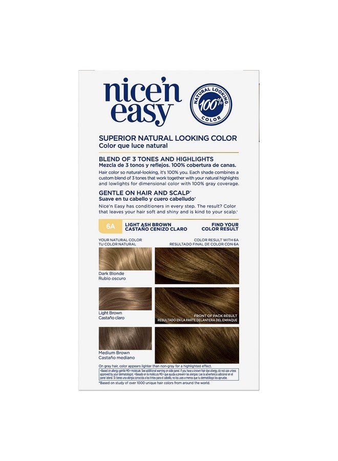 Nice 'N Easy Permanent Hair Color 6A Light Ash Brown Pack Of 3