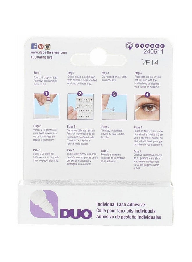 Eyelash Individual Adhesive Clear 0.25 Ounce (7Ml) (3 Pack)