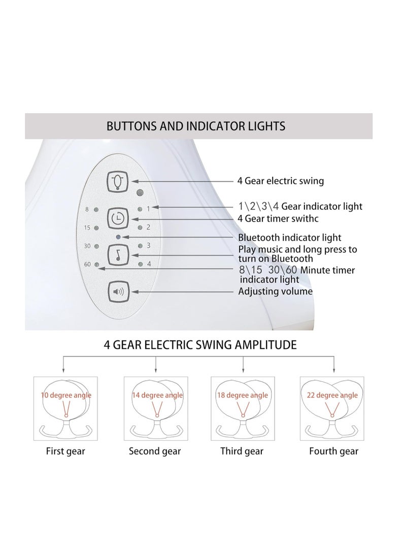 Electric Baby Swing Multifunctional Baby Cridle with Remote Control for 0-18 Months Newborn, Infant, Toddler Portable Baby Rocking Chair with Mosquito Net for Indoor Outdoor (Grey)