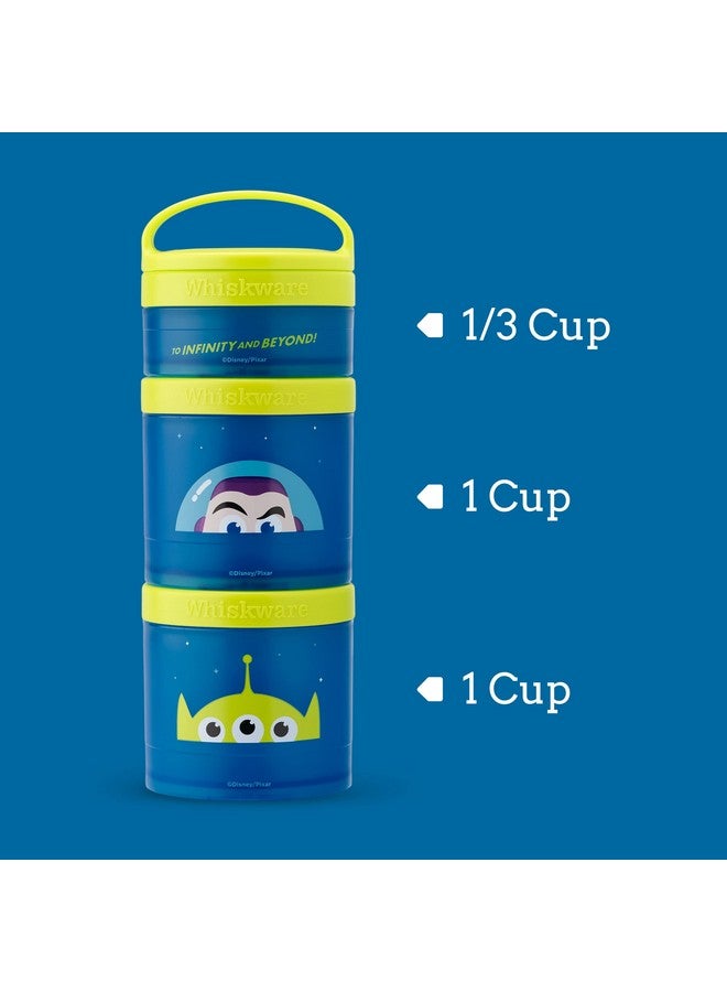 Disney Pixar Stackable Snack Containers For Kids And Toddlers 3 Stackable Snack Cups For School And Travel Cars Lightning Mcqueen And Mater