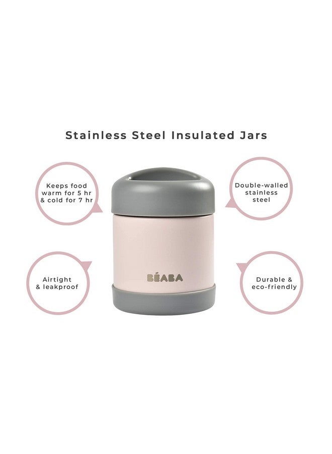Stainless Steel Insulated Food Jar Insulated Food Container Baby Food Lunch Containers Baby Food Containers Hot Thermos Kids Insulated Thermos 10 Oz (Rose)