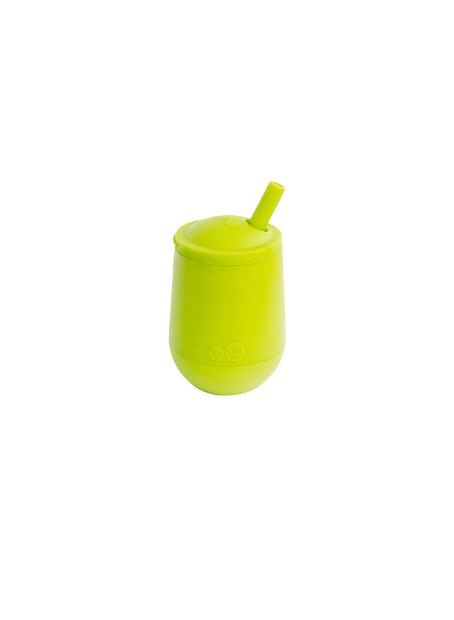 Mini Cup + Straw Training System 9 Months+ (Lime) 100% Silicone Training Cup For Infants + Toddlers Designed By A Pediatric Feeding Specialist