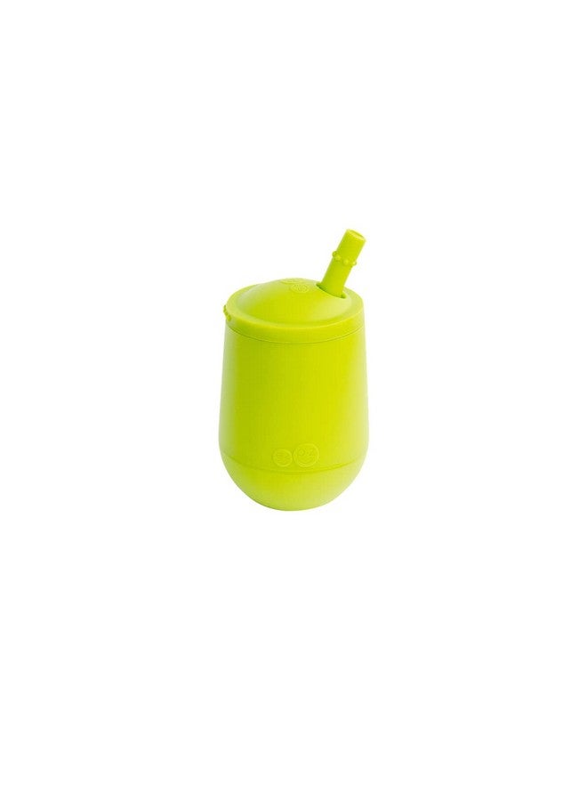 Mini Cup + Straw Training System 9 Months+ (Lime) 100% Silicone Training Cup For Infants + Toddlers Designed By A Pediatric Feeding Specialist