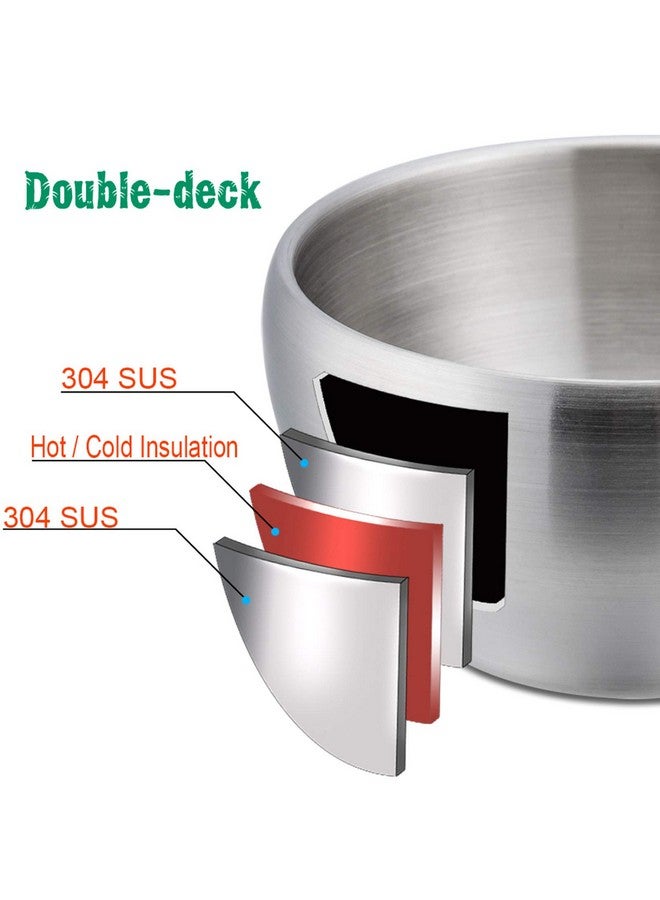 Bowls For Kids Toddlers 12 Ounce Doubledeck 18/10 Stainless Steel Bowls For Baby Children Healthy & Matte Finish Insulated & Shatterproof Set Of 4