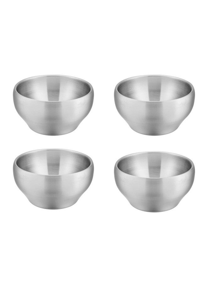 Bowls For Kids Toddlers 12 Ounce Doubledeck 18/10 Stainless Steel Bowls For Baby Children Healthy & Matte Finish Insulated & Shatterproof Set Of 4