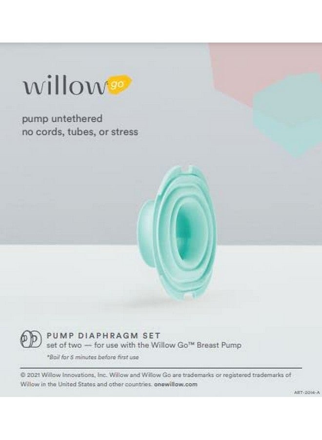 Willow Go Breast Pump Diaphragm Set 2 Ct Pump Diaphragms For Spare Use Or Replacement Pair With Willow Go Wearable Breast Pump For Hands Free Pumping Bpa Free And Dishwasher Safe