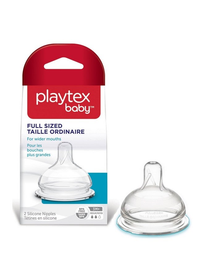 Playtex Fullsized Nipple Medium Flow 2 Pk