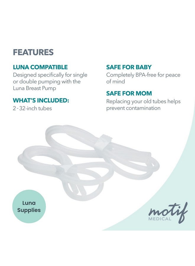 Set Of 2 Luna Tubing Replacement Parts For Luna Breast Pump